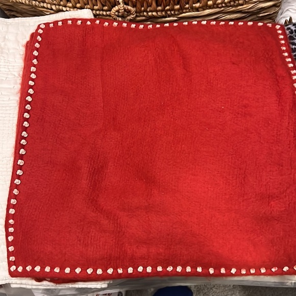 Ballard Design Red Agnes Felted Pillow - Picture 3 of 4